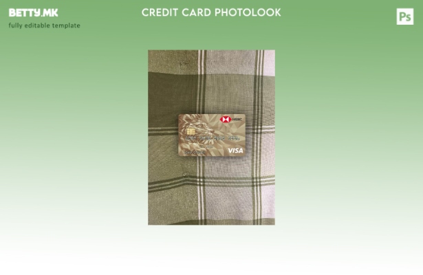 модерен стил Обединетото Кралство HSBC виза златна кредитна картичка photolook п